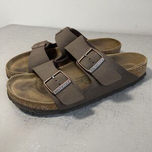 Birkenstock Arizona Sandals 40- 9 M Brown Leather Comfort Slides Summer Casual